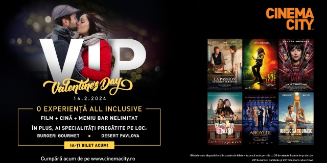 Petrece VIP pe 14 februarie la Cinema City